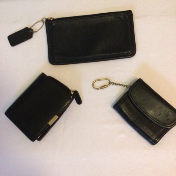 Coach Vintage small bifold leather Wallet  with zipper around change purse - Picture 11 of 12